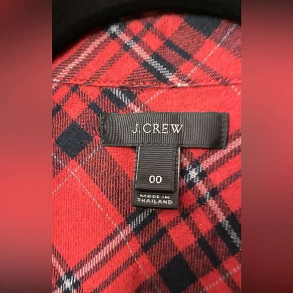 J. Crew Flannel Button Down Size 00 - Picture 3 of 8